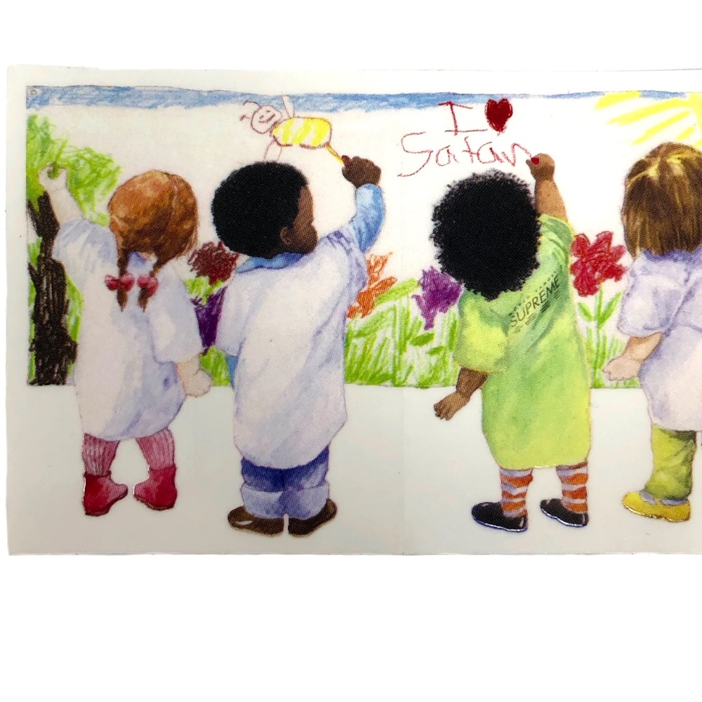 Authentic Supreme Satan box sticker